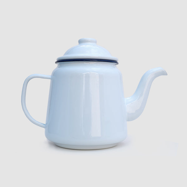 White Enamel Teapot