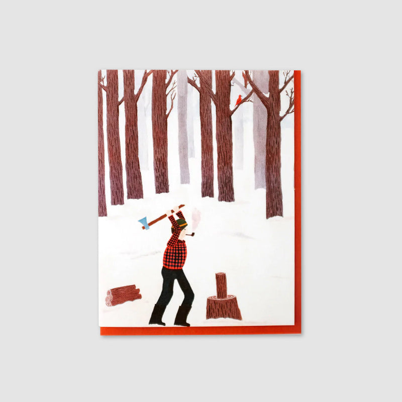 Greetings Card - Lumberjack