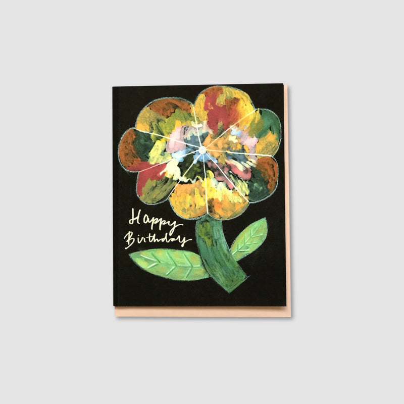 Greetings Card - Birthday Flower