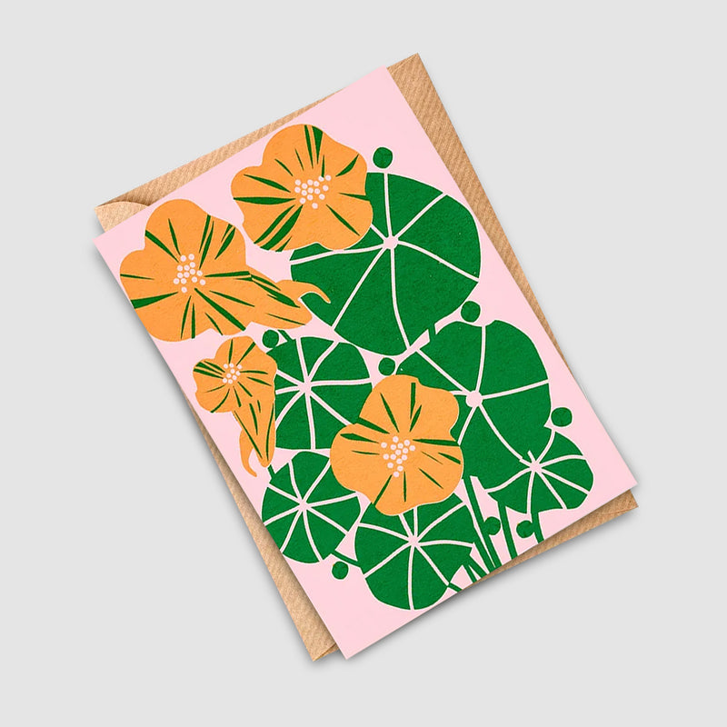 Greetings Card - Nasturtiums