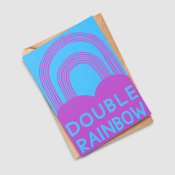 Greetings Card - Double Rainbow